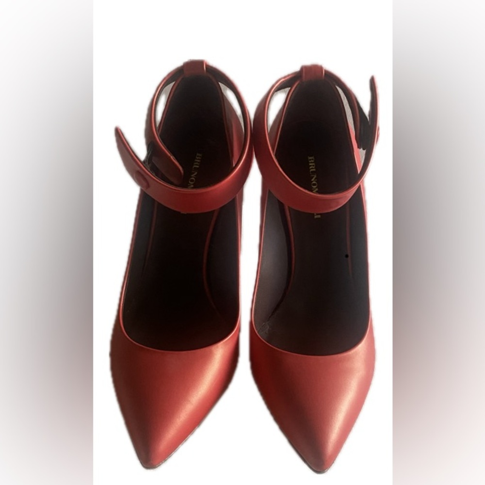 Bruno Magli Red Leather Pumps